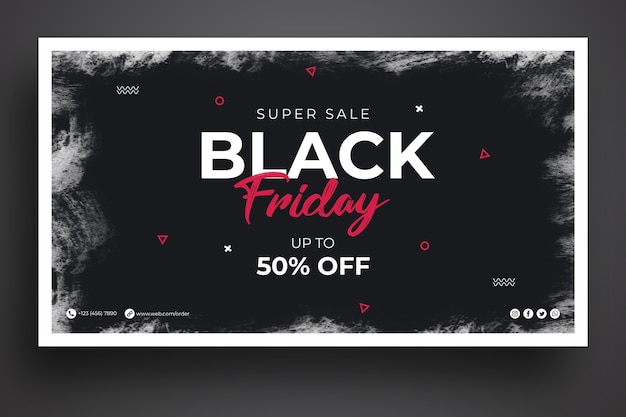 PSD webb-banner-mall för black friday-rea