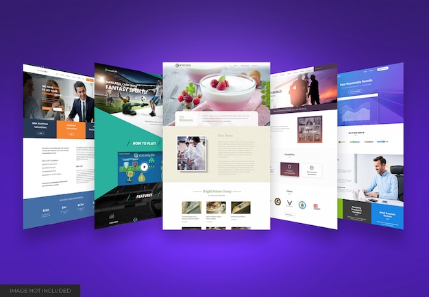 PSD website mockup