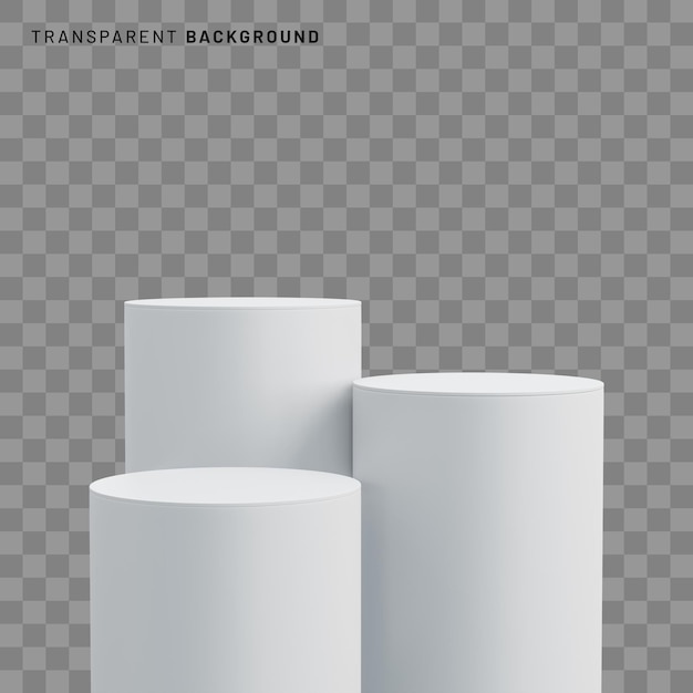 PSD wit podium 3d-rendering