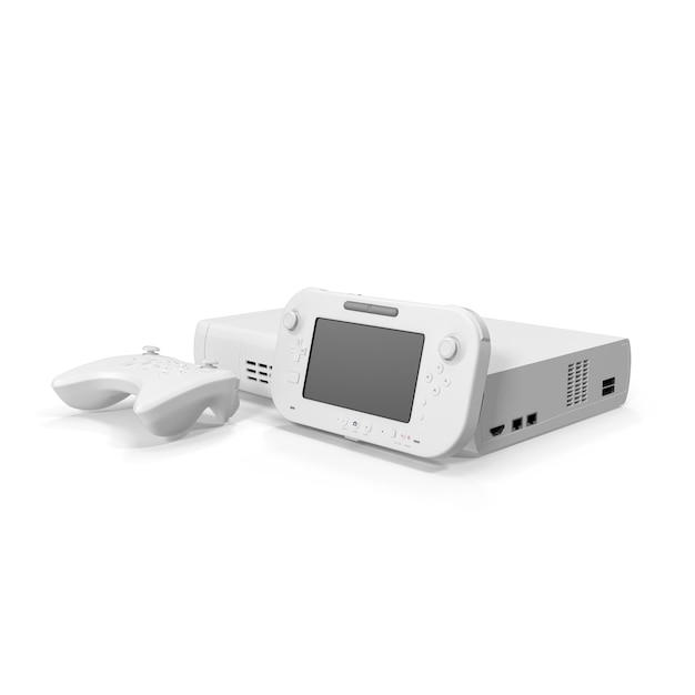 PSD witte nintendo wii u-console met gamepad en pro controller