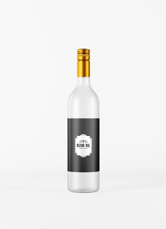 PSD zeytinyağı şişesi mockup