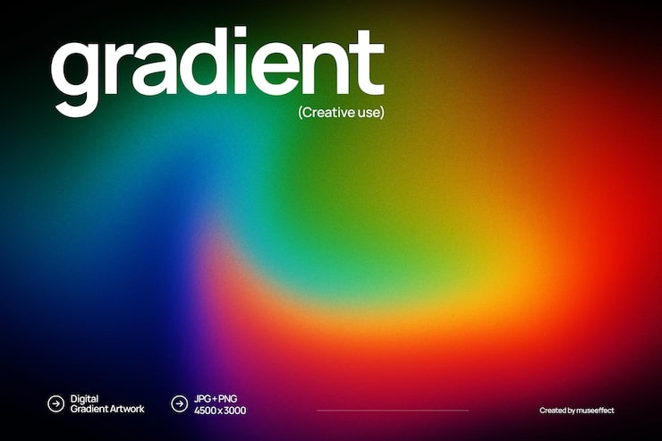 PSD żywy abstrakcyjny gradient z gładkimi przejściami kolorów