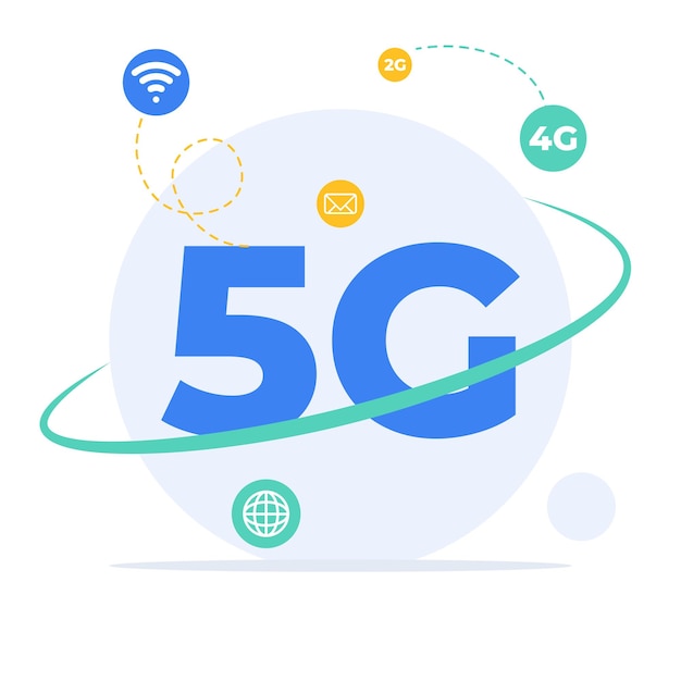 Vector 5g 네트워크 전세계 네트워크 흐름