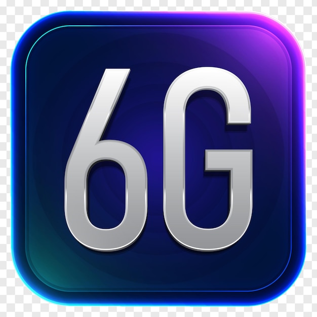 Vector 6g 기술 아이콘. 미래 지향적인 통신 개념