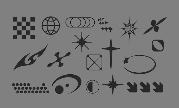 Vector abstract geometric symbol vector pack met minimalistisch ontwerp