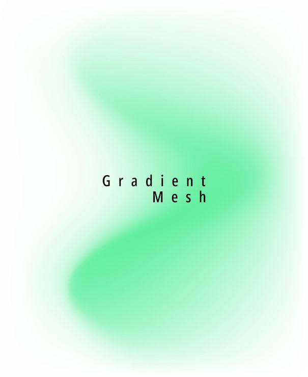 Vector abstracte zachte gradiënt mesh achtergrond met een levendige mix van mintgroene tinten die vloeiend vervagen
