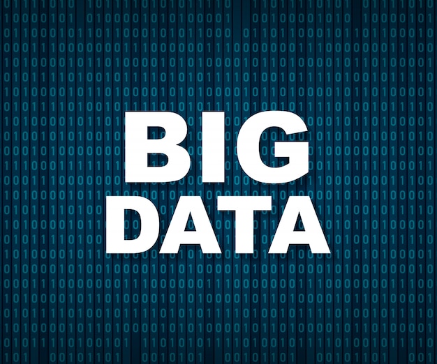 Vector big data-analyse van informatie.