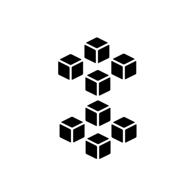 Vector blockchain pictogramontwerpsjabloon