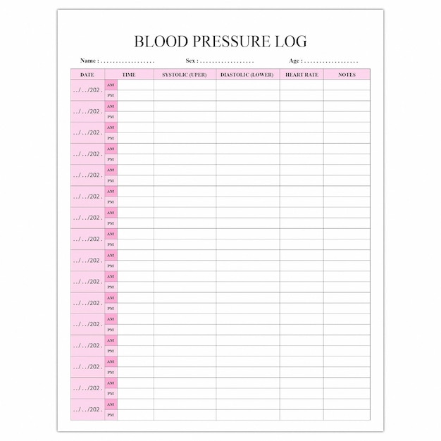Vector bloeddruk logblad