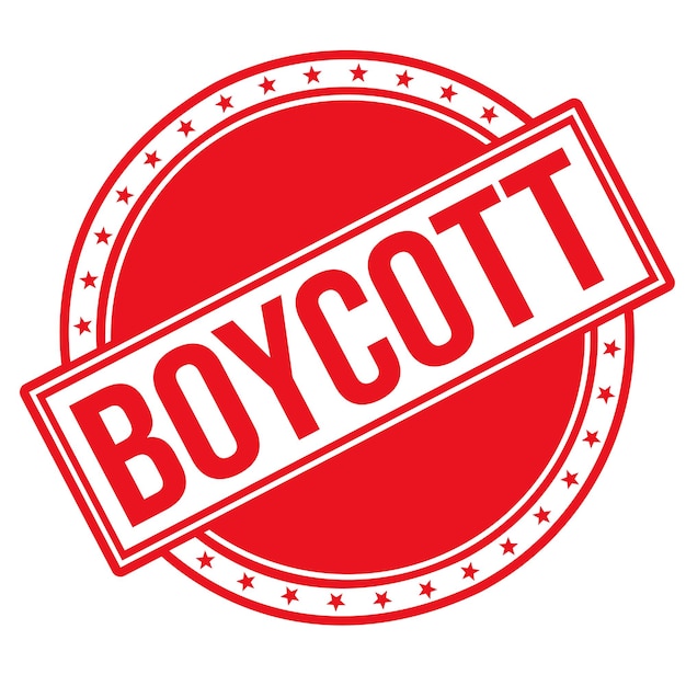 Vector boycot rubberstempelontwerp