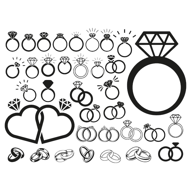 Vector bruiloft sieraden ring