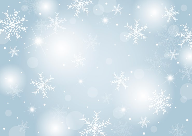 Vector 白い雪花と雪のクリスマスの背景デザイン