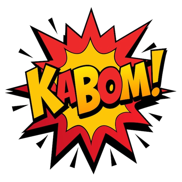 Vector comic kaboom splash vector illustratie
