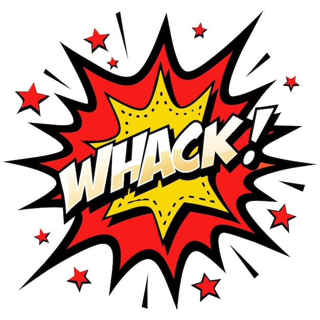 Vector comic whack spack splash vector illustratie