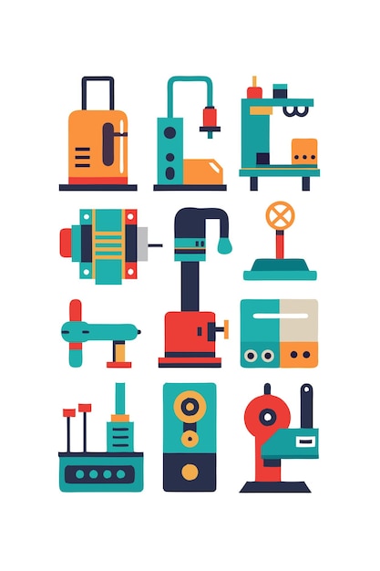 Vector 工具和設備的概念圖標