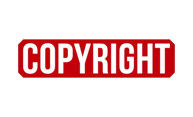 Vector copyright red rubber stamp vectorontwerp