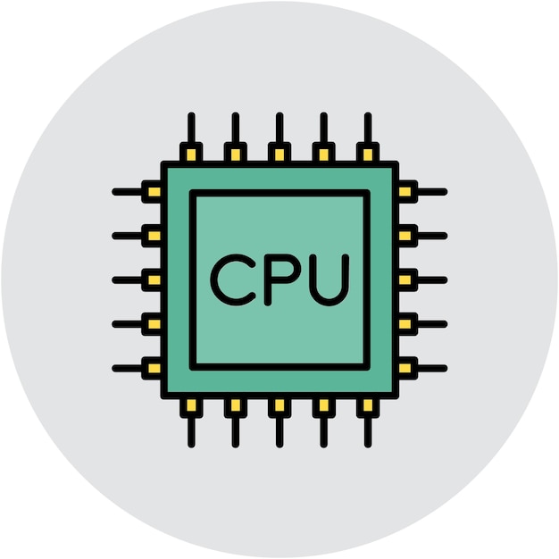 Vector cpu 터 일러스트레이션 스타일