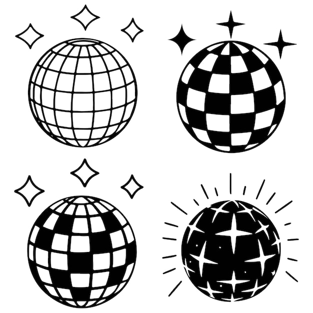 Vector discobal vectorpictogrammenset