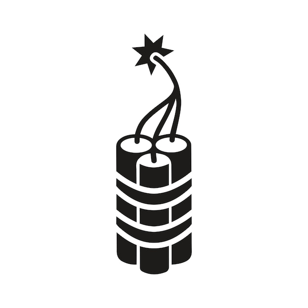 Vector 炸药爆炸图标黑色矢量图形
