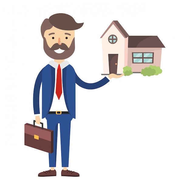 Vector echte staat agent cartoon