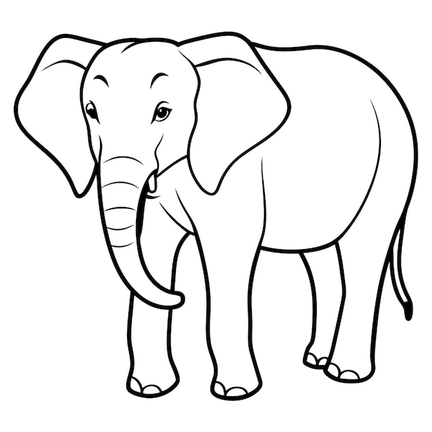 Vector elephant vector lijn kunst