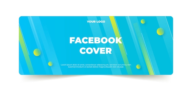 Vector facebook カバーのグラデーション カラー ベクトル スタイル