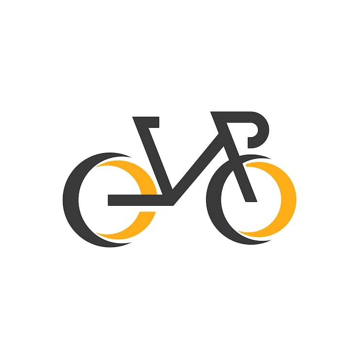 Fietslogo concept icoon vector eenvoudig fietslijn logo