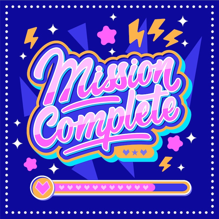 Flat game lettering illustration