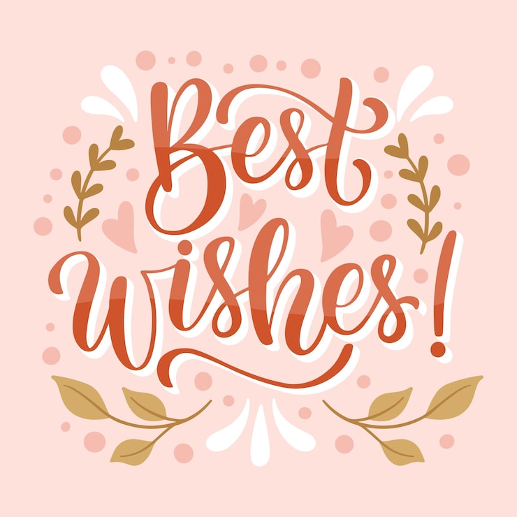 Flat wedding lettering