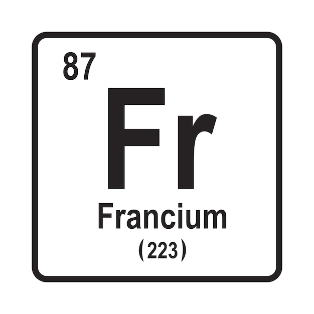 Vector francium element-pictogram