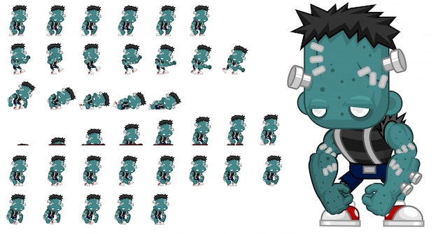 Vector frankenstein game sprite