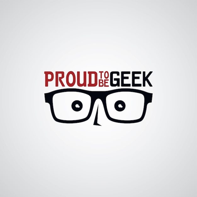 Vector geek nerd man