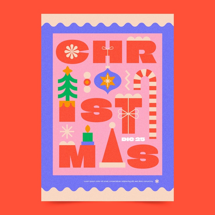 Geometric christmas  celebration