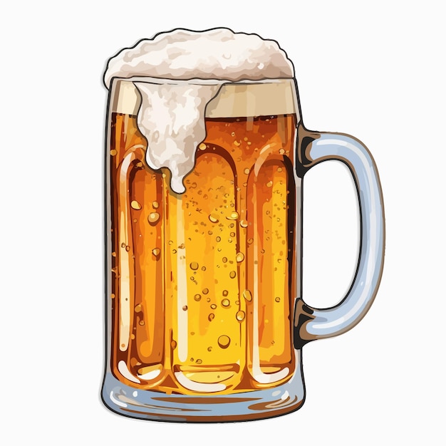 Vector gevulde biermug