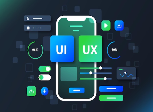 Vector gradiënt uiux achtergrond
