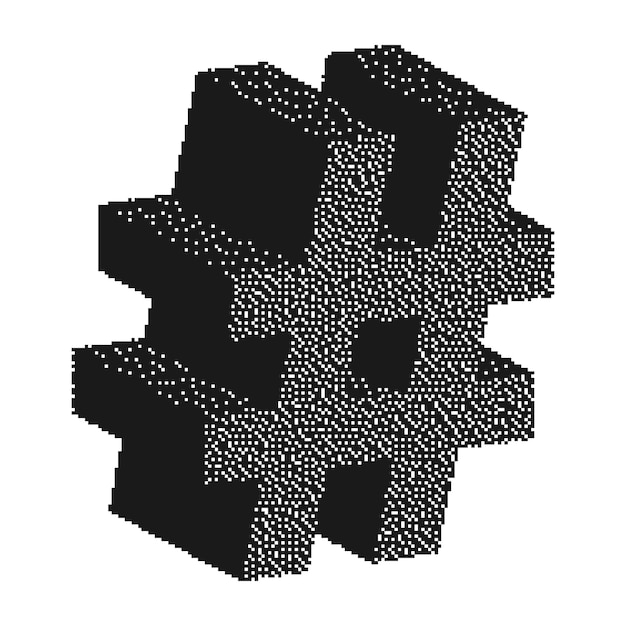 Vector halftone bitmap vectorkunst vorm