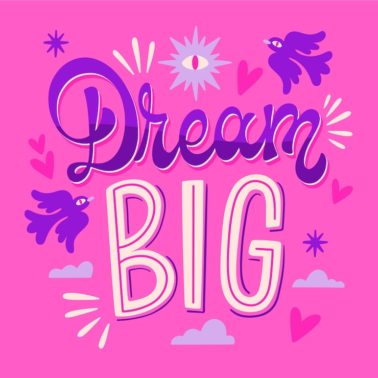 Hand drawn positive lettering
