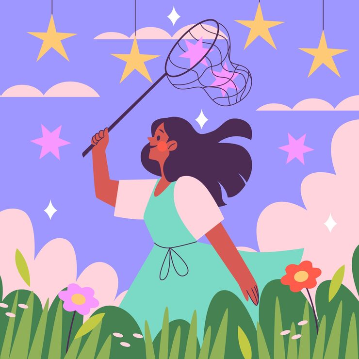 Hand drawn positive vibes illustration