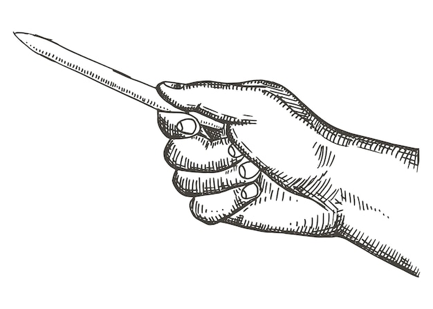 Vector hand met aanwijzer vector. handtekening