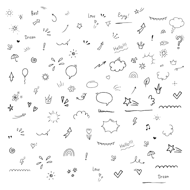 Vector 手描きの漫画の落書きの背景