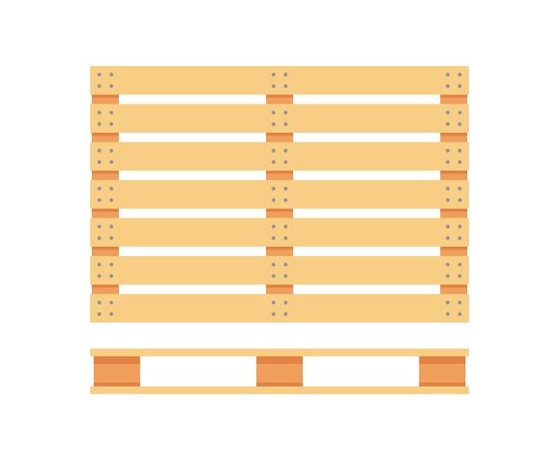 Vector houten palletpictogrammen.