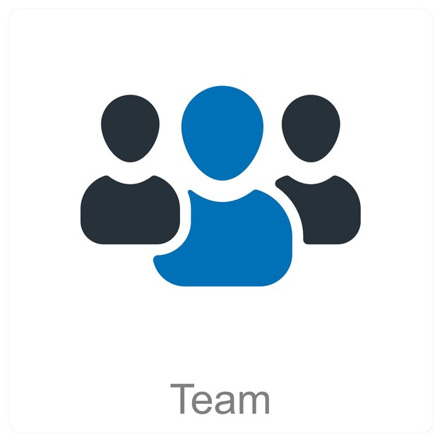 Vector icon van het team