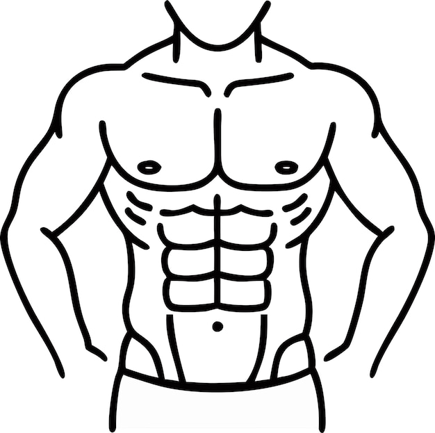 Vector icon van sixpack abs