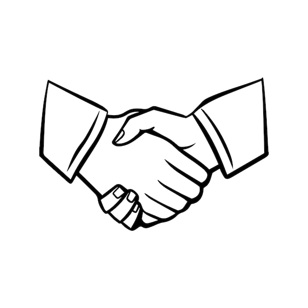 Vector illustratie van een handdruk