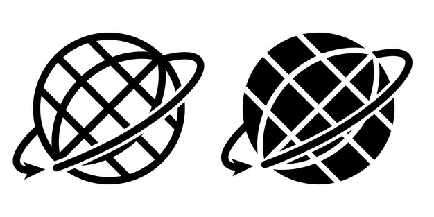 Vector 地球图标的插图矢量图形