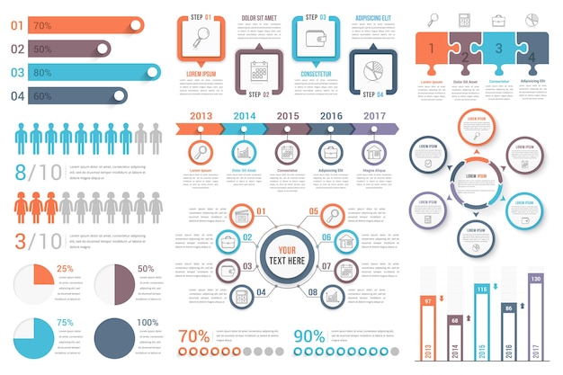 Vector infographic-elementen