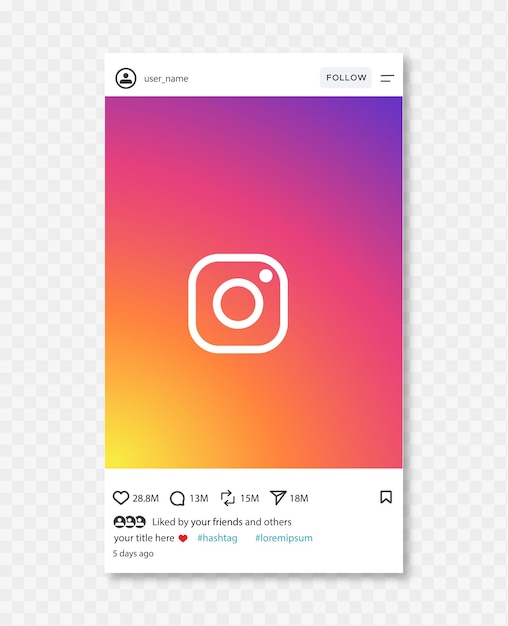 Vector instagram-post lay-outsjabloon