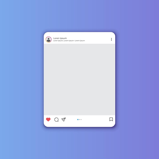 Vector instagram post mockup vectorillustratie