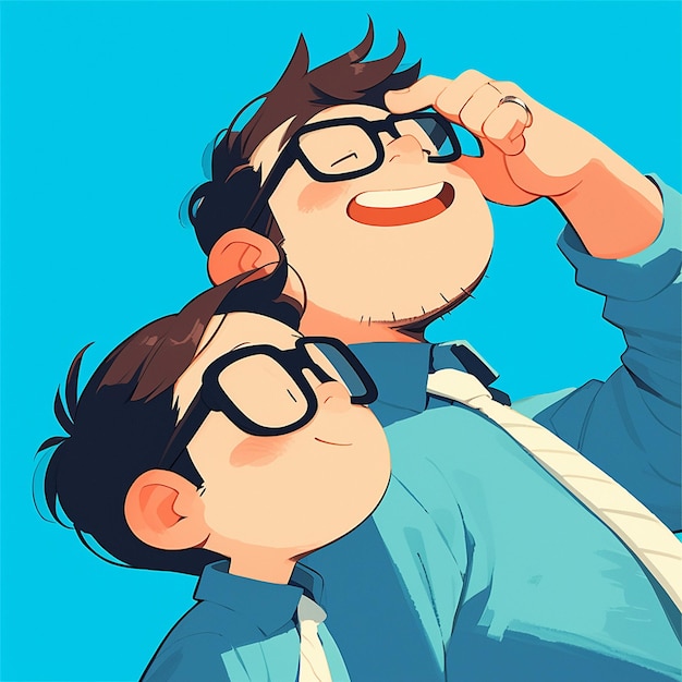 Vector ช่วงเวลาแห่งความสุขของพ่อในการเล่น