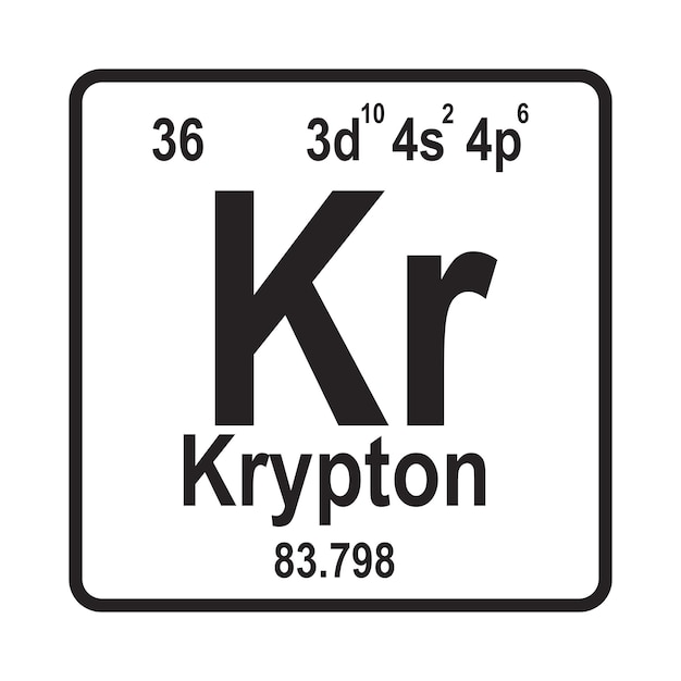 Vector krypton-elementen pictogram